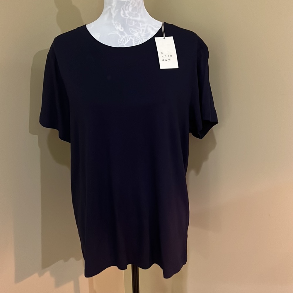 A New Day Navy Blue women’s Fit T-shirt in size XXL any3 for$25